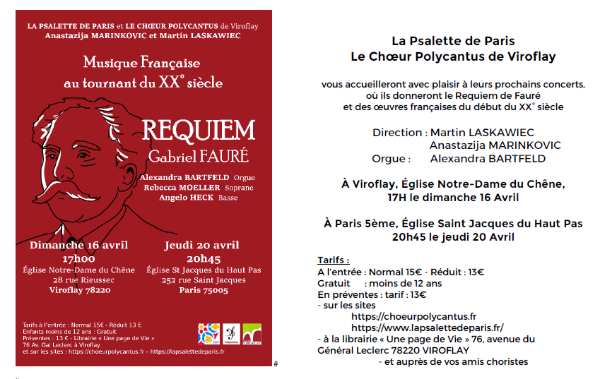 concert 10-12-21 Plein Chant GLORIA de Vivaldi et Magnificat de John Rutter
